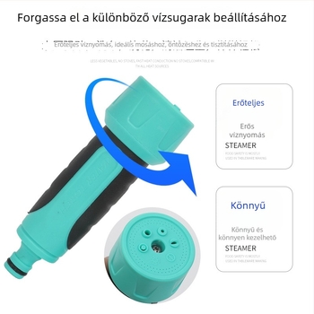 Otthoni magasnyomású permetező pisztoly — ABS fej és ABS markolat, 90 g, többfunkciós egyenes spricner autómosáshoz, padló- és üvegtisztításhoz, kert öntözéséhez és háziállatok fürdetéséhez