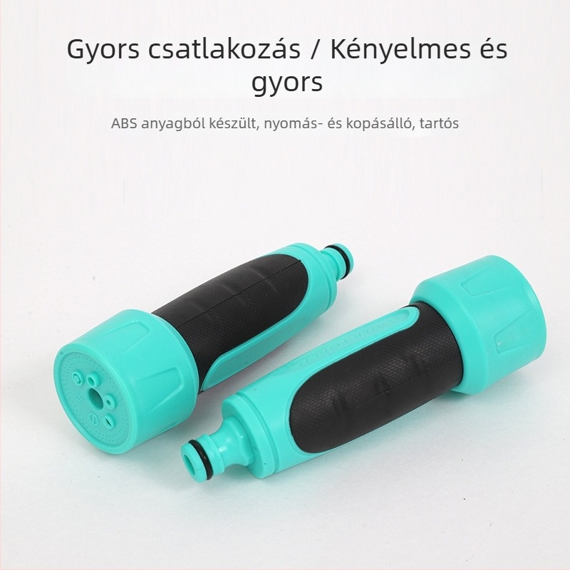 Otthoni magasnyomású permetező pisztoly — ABS fej és ABS markolat, 90 g, többfunkciós egyenes spricner autómosáshoz, padló- és üvegtisztításhoz, kert öntözéséhez és háziállatok fürdetéséhez