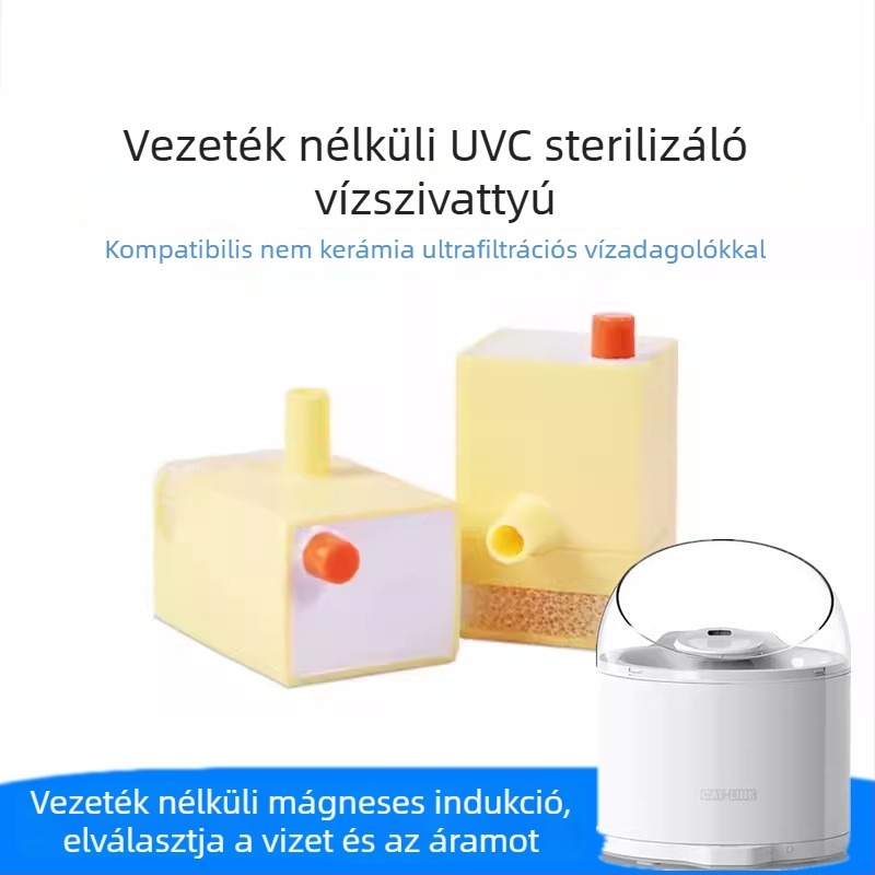 Catlink ultrafiltrációs vízadagoló és víztisztító macskáknak és háziállatoknak, univerzális UVC vezeték nélküli vízpumpa motor kiegészítők