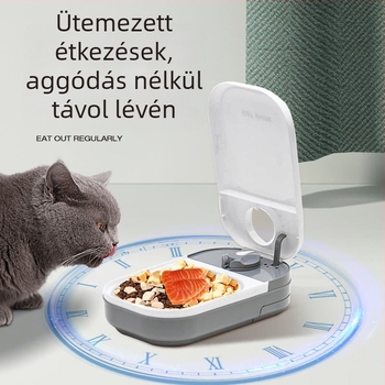 Okos állateledeles automat időzítővel és adagot szabályozó funkcióval, kutyák és macskák számára, leválasztható kivitel, alkalmazás nélkül