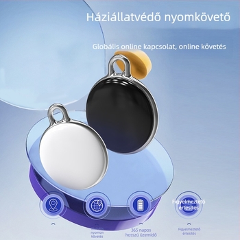 F3 házikedvenc nyomkövető Bluetooth-kapcsolattal, ABS tok, 8 g, iOS-kompatibilis