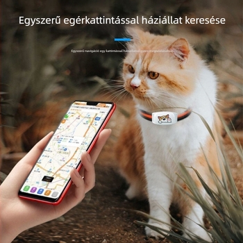 4G-s állatlokátor nyakörv, Android/iOS kompatibilis, 500 mAh akkumulátor, tömeg 30 g, méretek 31×61×16 mm