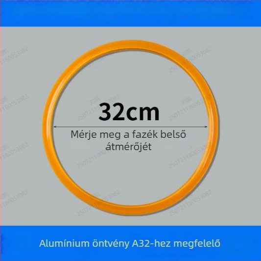 Vastagított nyomásfőző zárógyűrű, gumi- és bőralapanyagból, modell 985, nyomásfőző kiegészítő