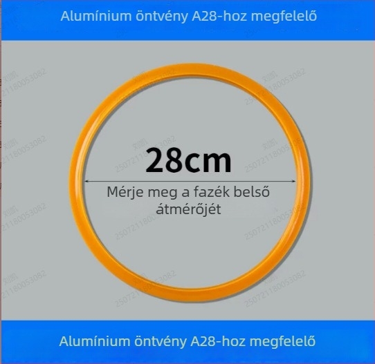 Vastagított nyomásfőző zárógyűrű, gumi- és bőralapanyagból, modell 985, nyomásfőző kiegészítő