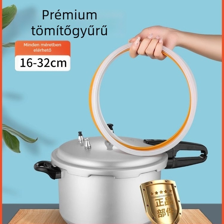 Vastagított nyomásfőző zárógyűrű, gumi- és bőralapanyagból, modell 985, nyomásfőző kiegészítő