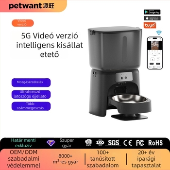 6L-es egytálas intelligens etető kamerával, hangvezérlés, Wi-Fi és alkalmazás, hosszú akkumulátor-üzemidő