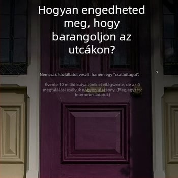 Háziállat-nyomkövető nyakörv - Modell F2, Bluetooth 5.0, Akkumulátor 240, Súly 9,7 g, Android és iOS kompatibilis