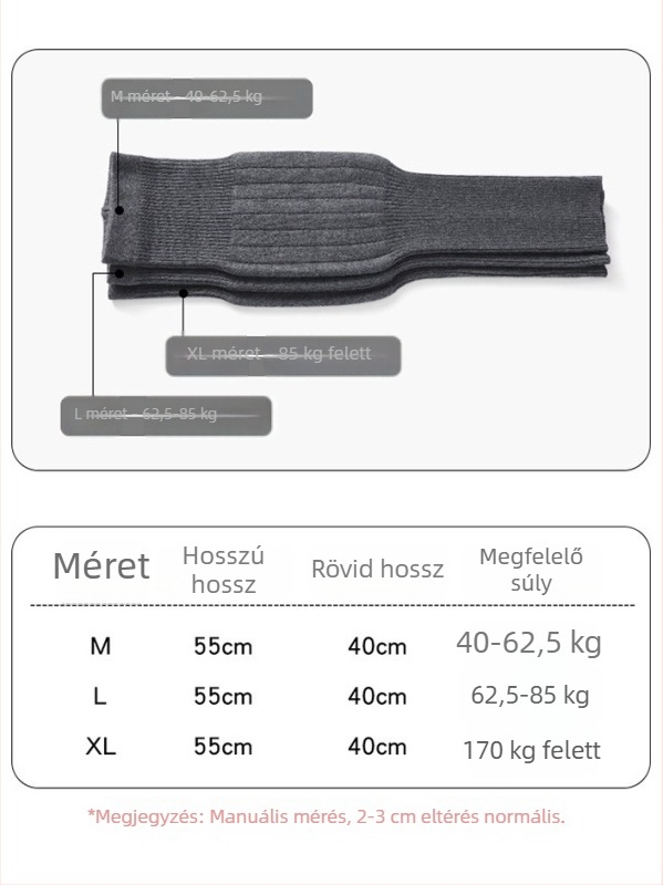 Meleg, kiterjesztett térdvédő csúszásmentes felülettel és fleece-béléssel, őszi-téli védelem – uniszex