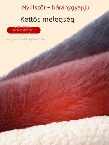 Sűrített meleg térdvédők pántokkal, fleece-béléssel, hosszú térdmagasságú védelem őszi-téli szezonra