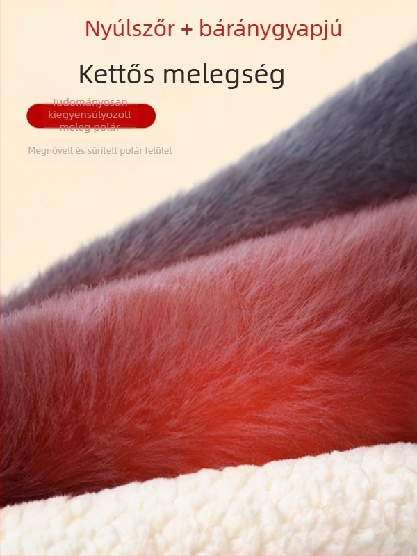 Sűrített meleg térdvédők pántokkal, fleece-béléssel, hosszú térdmagasságú védelem őszi-téli szezonra