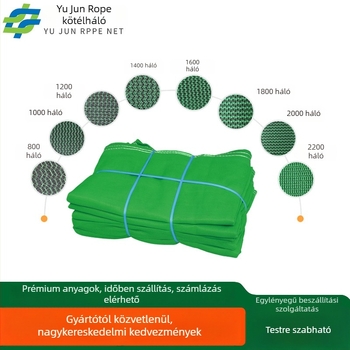 Építési helyszín védőháló – polietilén, tűzálló, szoros háló, külső állványzatokhoz