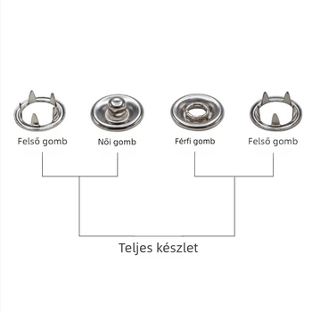 Ötkarú csat készlet rozsdamentes acélból – szerelőeszköz