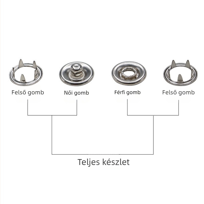 Ötkarú csat készlet rozsdamentes acélból – szerelőeszköz