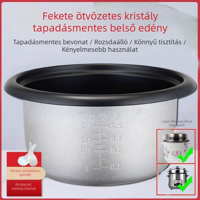 Rizsfőző belső edény – háromszög alak, tapadásmentes bevonat, univerzális kiegészítő