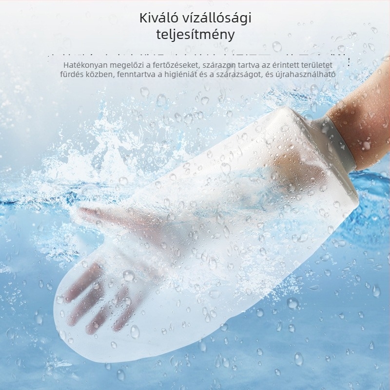Fürdővédő vízálló védőhuzat gipszhez – Szilikon + PVC, 200 g, felnőttek és gyermekek számára, alkalmas strandra, fürdésre és zuhanyzásra