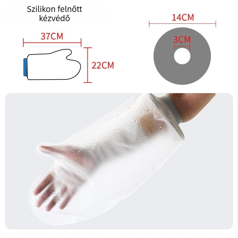 Fürdővédő vízálló védőhuzat gipszhez – Szilikon + PVC, 200 g, felnőttek és gyermekek számára, alkalmas strandra, fürdésre és zuhanyzásra