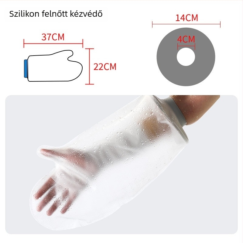 Fürdővédő vízálló védőhuzat gipszhez – Szilikon + PVC, 200 g, felnőttek és gyermekek számára, alkalmas strandra, fürdésre és zuhanyzásra