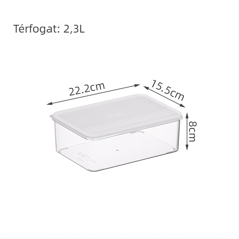 Téglalap alakú ételtároló műanyagból, mikrohullámú sütőben is használható, élelmiszer-minőségű, zárható ebédes doboz a frissesség megőrzéséhez