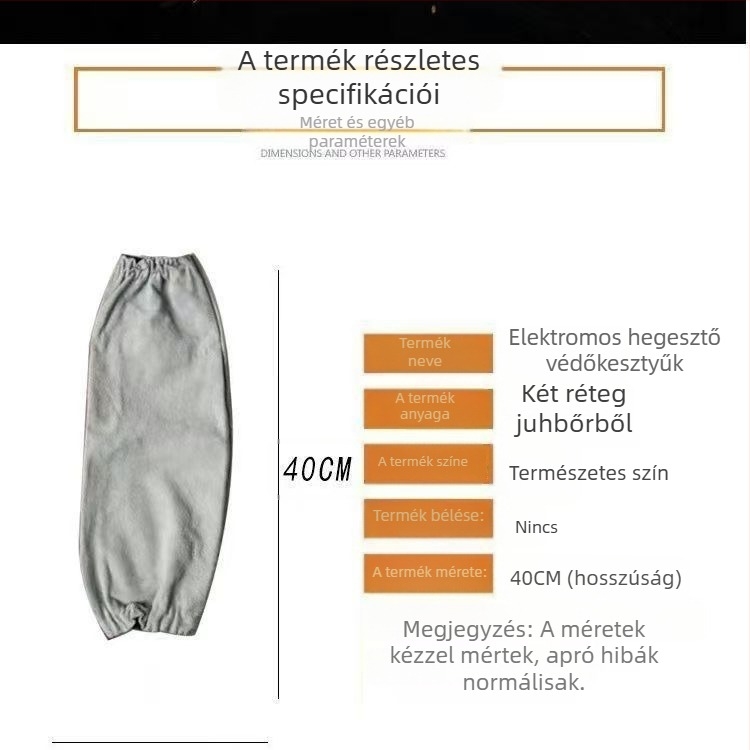 Tehénbőrből készült hegesztő ujjvédők – magas hőállóság, vastagított kialakítás, kopásálló védelem