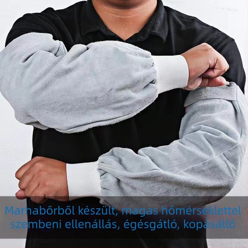 Tehénbőrből készült hegesztő ujjvédők – magas hőállóság, vastagított kialakítás, kopásálló védelem
