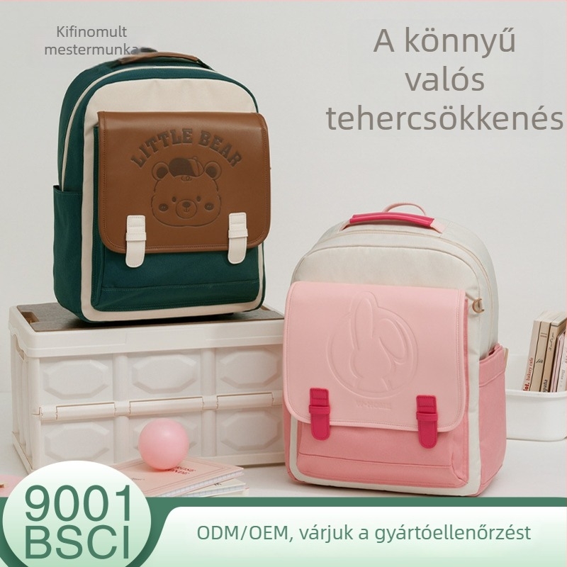 3–4. osztályos, unisex iskolai hátizsák, Oxford anyag, vízálló, légpárnás vállpántok, poliészter bélés