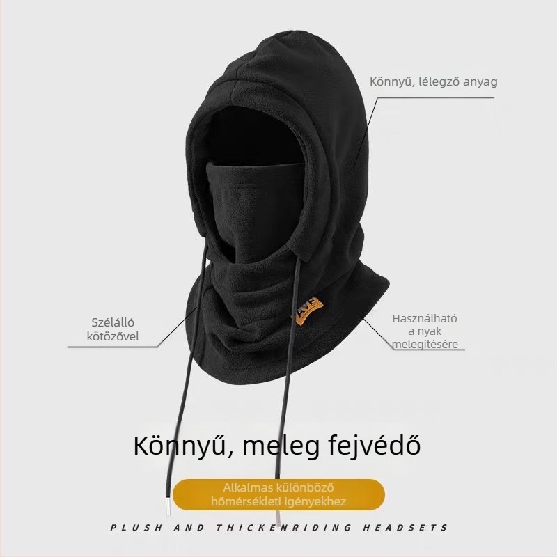Téli polár sapka-sál uniszex felnőtteknek – meleg, szélvédett, két részes készlet, nyakvédő
