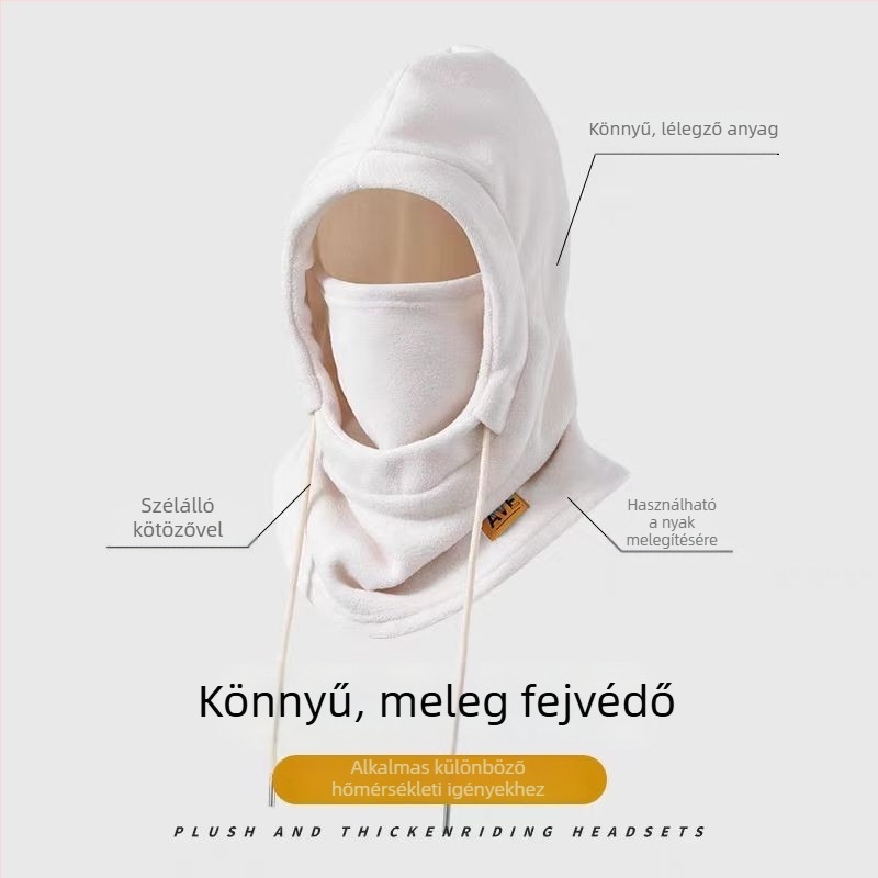 Téli polár sapka-sál uniszex felnőtteknek – meleg, szélvédett, két részes készlet, nyakvédő