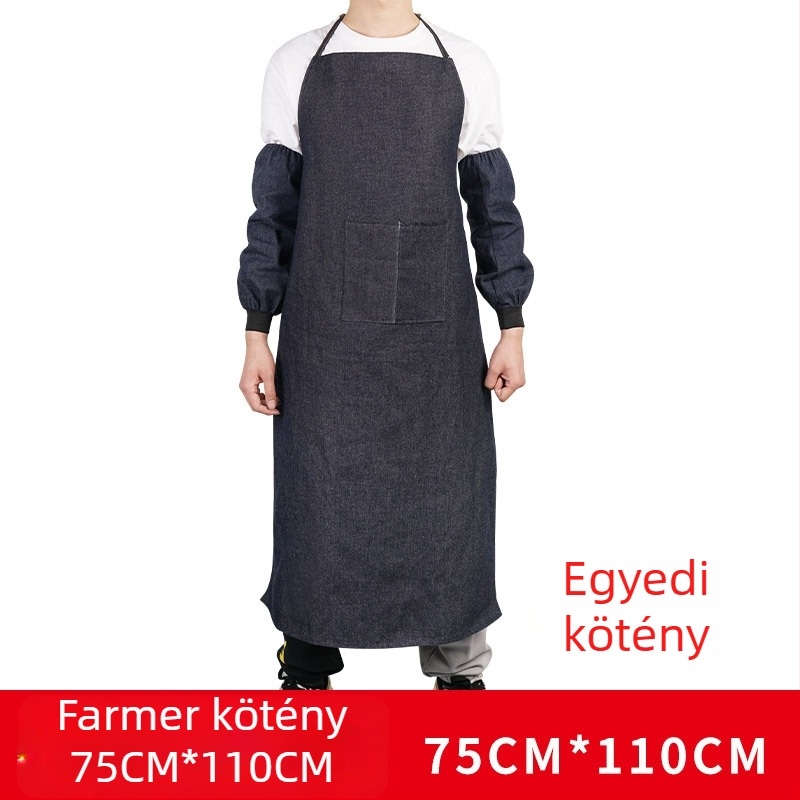 Denim hegesztő kötény, uniszex, derékhoz viselt munkahegesztő, vastag és kopásálló, méretek: 90×60 cm, 100×70 cm, 110×75 cm