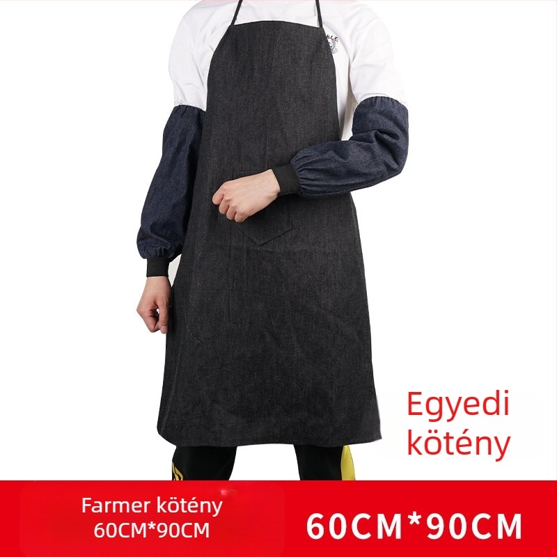 Denim hegesztő kötény, uniszex, derékhoz viselt munkahegesztő, vastag és kopásálló, méretek: 90×60 cm, 100×70 cm, 110×75 cm