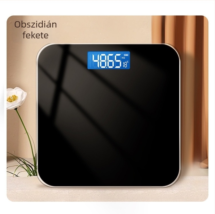 Okos testzsír- és testsúlymérleg, USB-töltés, 180 kg teherbírás, nagy pontosságú érzékelő, HD LCD kijelző