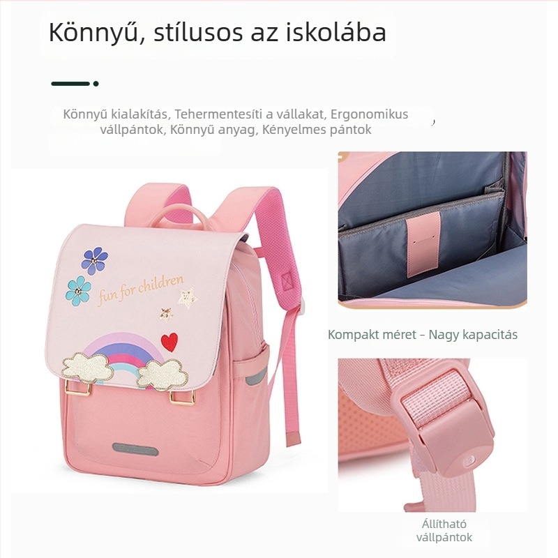 Tomi John's új gyermek hátizsákja általános iskolások számára, súlycsökkentő, gerinckímélő védelem, esésgátló, aranyos stílusú hátizsák