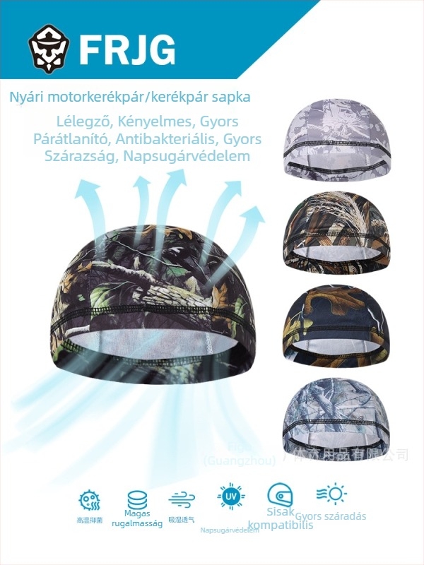 Kamufláž mintázatú sportos fejfedő kendő, poliészter, uniszex, felnőtteknek, kültéri használatra