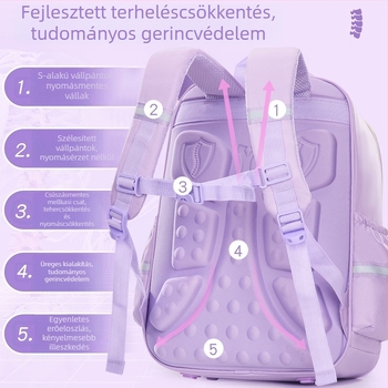 Általános iskolai hátizsák gyerekeknek, unisex, gerincvédelem, vízálló, nagy kapacitás, Oxford anyag