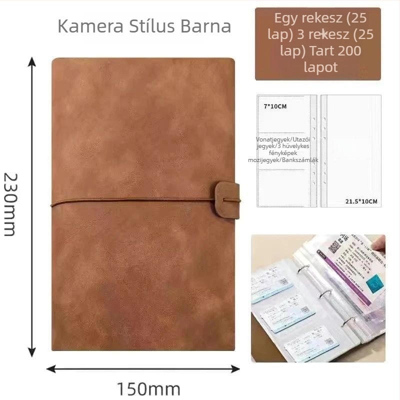 Jegy- és fotógyűjtő album - kristályos fotóalbum stílus, bőrborítású fedél, kötés: más, márka Unique, rendeltetési cél: gyermekek fotóalbum