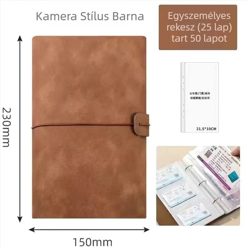 Jegy- és fotógyűjtő album - kristályos fotóalbum stílus, bőrborítású fedél, kötés: más, márka Unique, rendeltetési cél: gyermekek fotóalbum