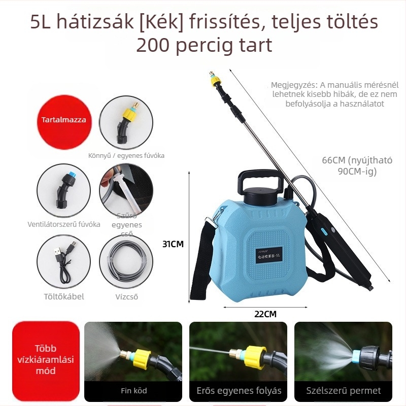 ALMLS Kerti Elektromos Permetező | Anyag: Egyéb | Típus: Vízkanna / Permetező | Otthoni kertekhez