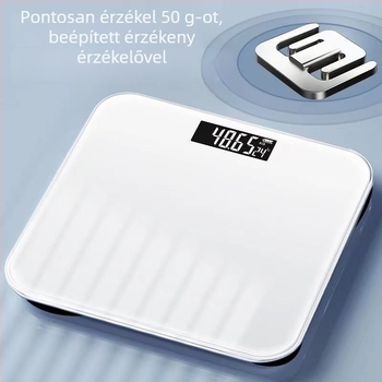 Digitális testsúlymérleg felnőtteknek, újratölthető akkumulátorral, mérés: testsúly, maximális teherbírás 360