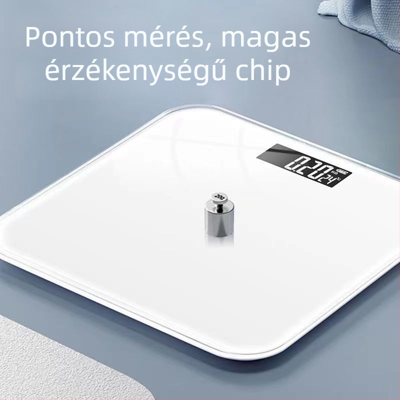Digitális testsúlymérleg felnőtteknek, újratölthető akkumulátorral, mérés: testsúly, maximális teherbírás 360
