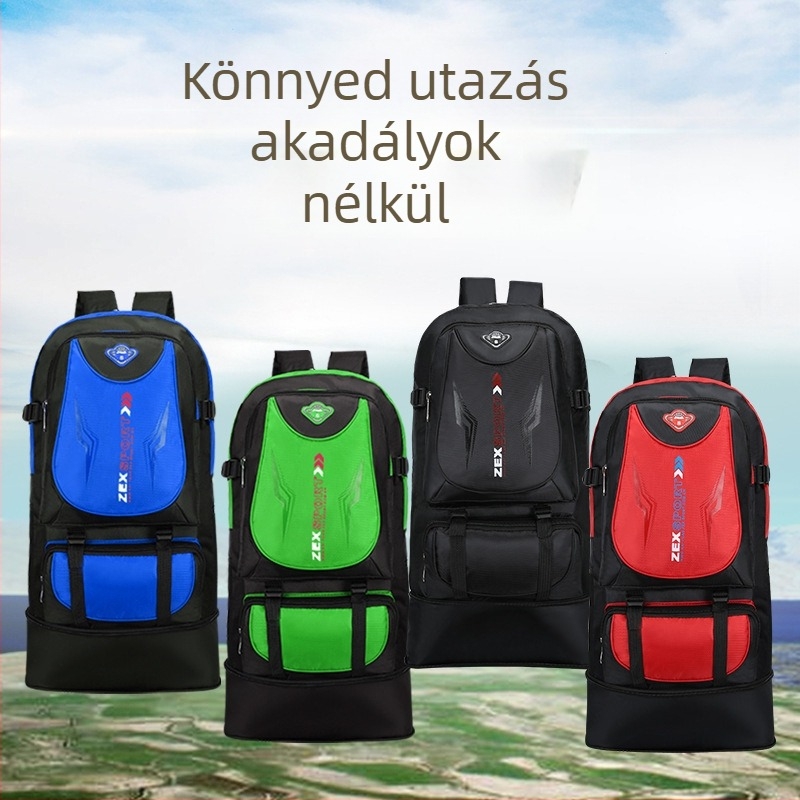 Utazó hátizsák nagy kapacitású 36–55 L, vízálló, 15 hüvelykes laptophoz illeszkedik, dupla vállpánt, poliészter bélés
