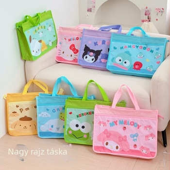 Rs Művészeti táska diákoknak, Oxford anyagból, cipzáras zárás, egyszerű forma, vállon viselhető táska