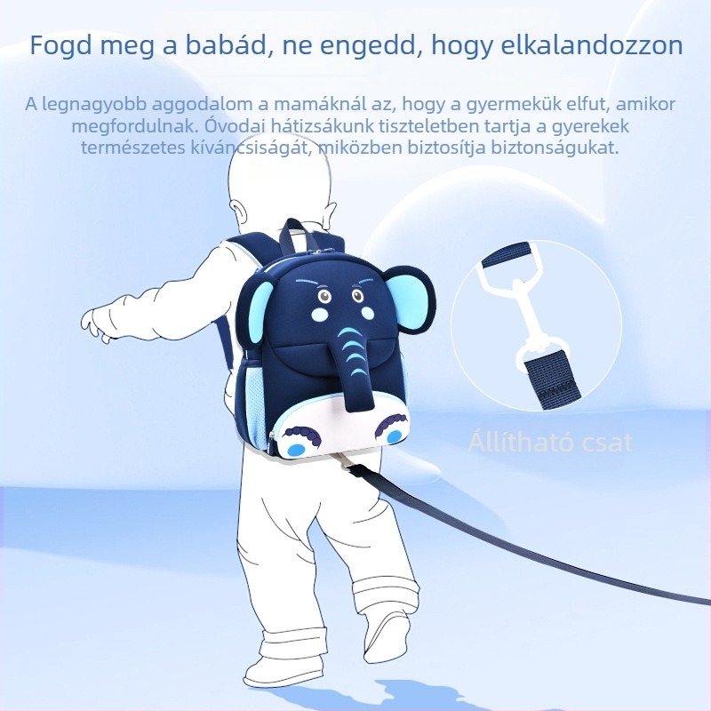 Óvoda hátizsák kartunás mintával — Anyag: diving cloth; Mintázat: cartoon; Légáteresztő, Vízálló, Kopásálló
