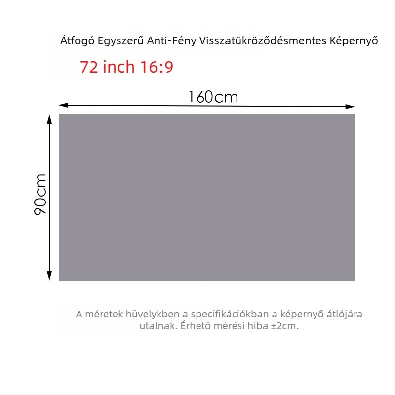 NICEFOUR SK1 Összecsukható, anti-glare vetítővászon, tömeg 100–820 g, jogosított magánmárka, látószög 0–40°