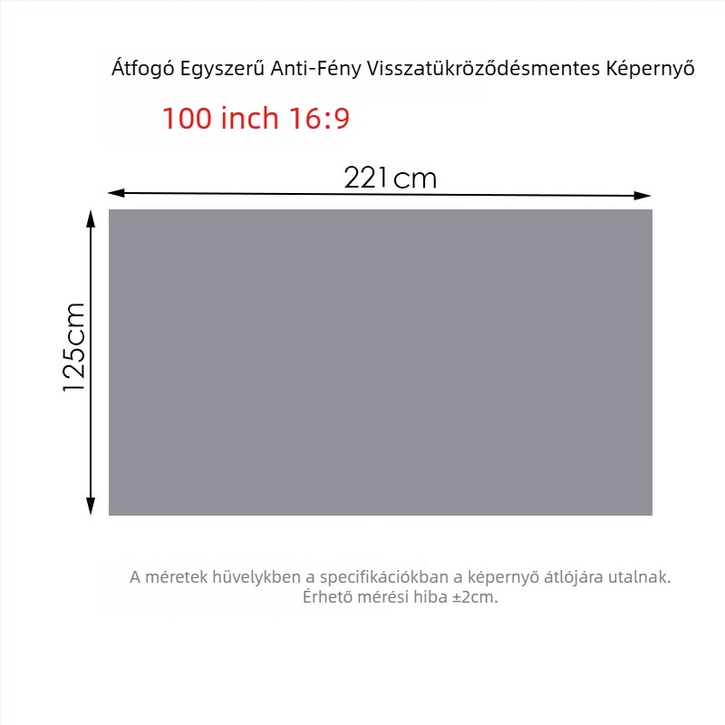 NICEFOUR SK1 Összecsukható, anti-glare vetítővászon, tömeg 100–820 g, jogosított magánmárka, látószög 0–40°