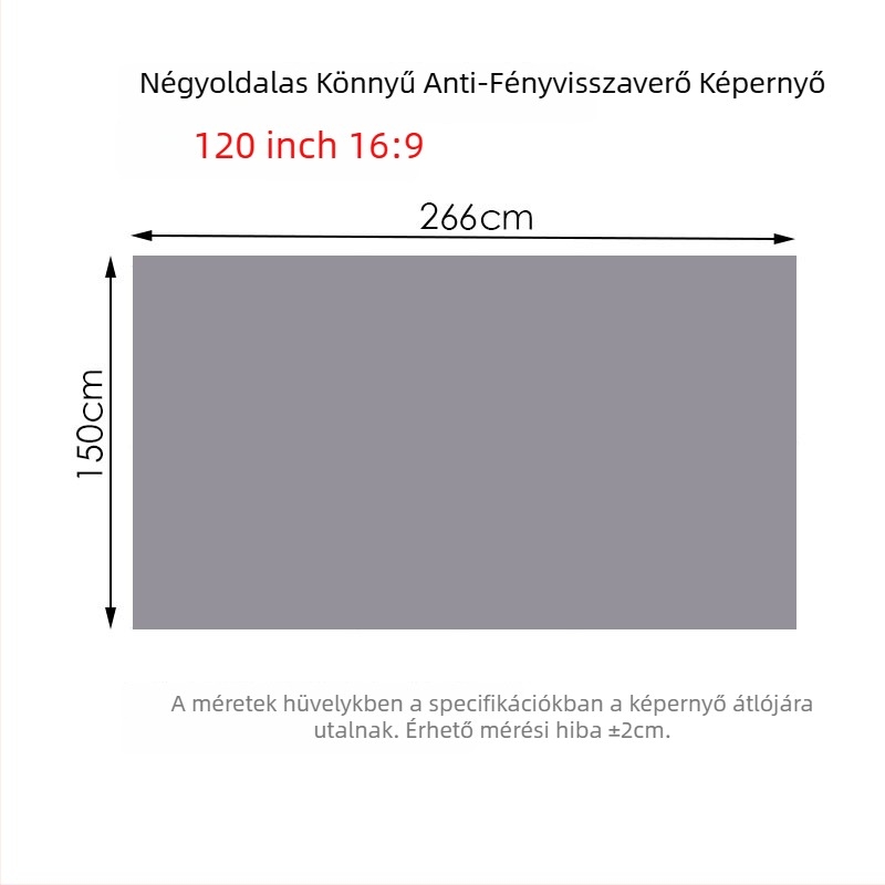 NICEFOUR SK1 Összecsukható, anti-glare vetítővászon, tömeg 100–820 g, jogosított magánmárka, látószög 0–40°