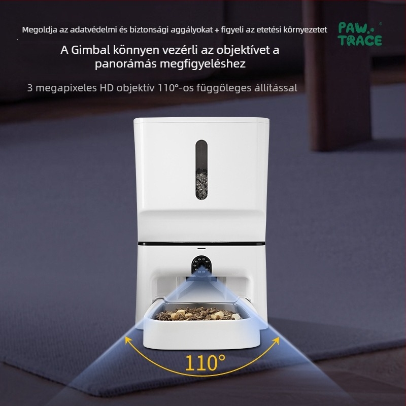 7L kapacitású intelligens automata etető háziállatok számára infravörös videóval és távoli interakcióval