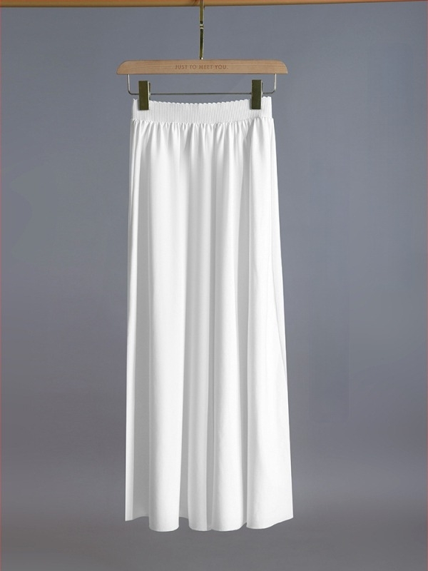 Belső csipkés petticoat, Milk Silk anyag, spandex és poliészter keverék, A-vonalú középhosszú szoknya, magas elasztikusság