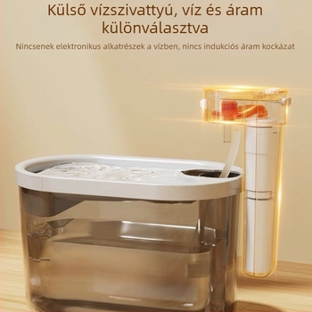 Csendes, vezeték nélküli itató háziállatok számára, keringő szűrővel és infravörös érzékelővel kutyák és macskák számára