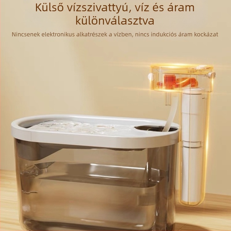 Csendes, vezeték nélküli itató háziállatok számára, keringő szűrővel és infravörös érzékelővel kutyák és macskák számára