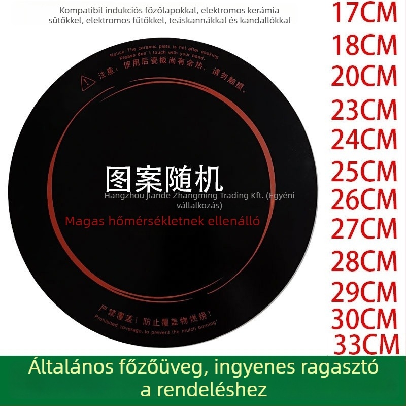 Indukciós főzőpanel üvegpanel, kör alakú, mikrokrystal lemez – elektromos kerámia főzőlap kiegészítő