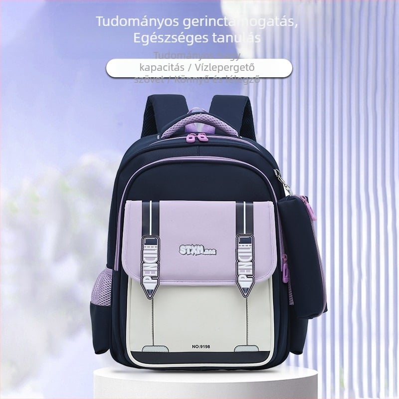 Unisex iskolai hátizsák Oxford anyagból, lélegző, bővíthető kapacitás, gerincvédelem, vállpántok levegőpárnás